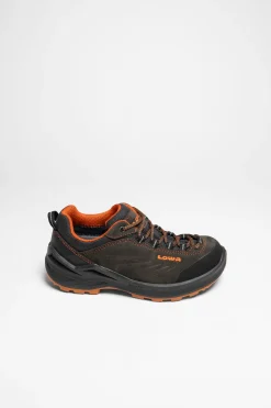 Wanderschuhe>Lowa Delago GTX Lo Junior Kinder (Anthrazit/Orange)