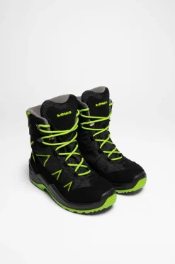 Wanderschuhe>Lowa Jonas GTX Mid Kinder (Schwarz/Limone)
