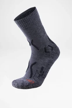 Socken>UYN Trekking Cool Merino Herren (Medium Grey/Melange Black)