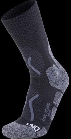 Socken>UYN Trekking Cool Merino Man Black Grey Melange Herren Wandersocken