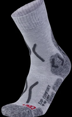 Socken>UYN Trekking Explorer Comfort Lady Light Grey Melange Anthracit