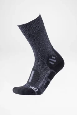Socken>UYN Trekking Outdoor Explorer MID Damen (Grey Melange/Pearl Grey)
