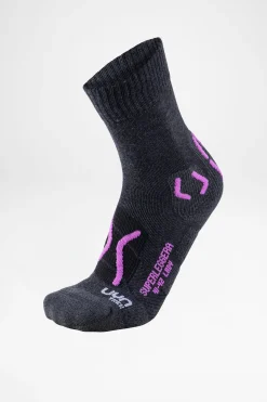 Socken>UYN Trekking Superleggera Damen (Anthracite/Violet)
